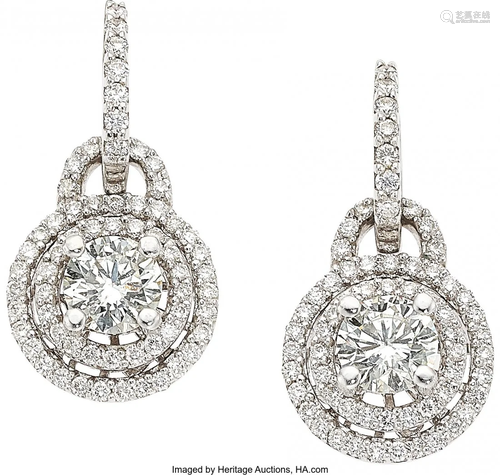 Diamond, White Gold Earrings Stones