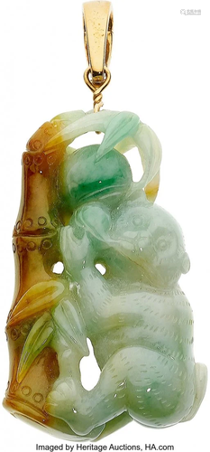 Jadeite Jade, Gold Pendant Stones