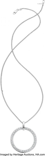 Diamond, White Gold Pendant-Necklace Stones