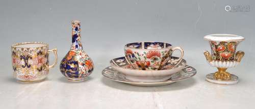 SIX 19TH CENTURY CROWN DERBY CERAMIC ITEMS