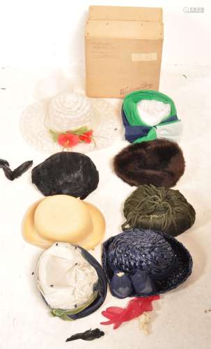 COLLECTION OF VINTAGE 1950S LADIES HATS