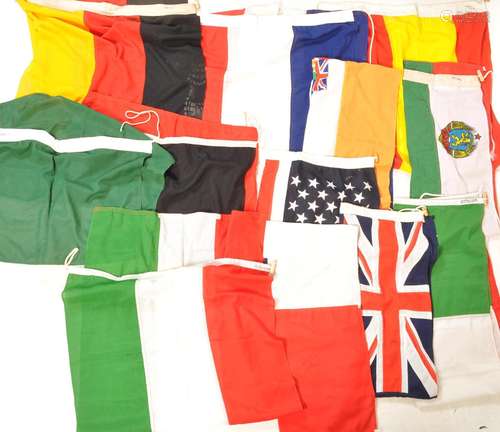 LARGE COLLECTION OF MID 20TH CENTURY COUNTRY FLAGS.