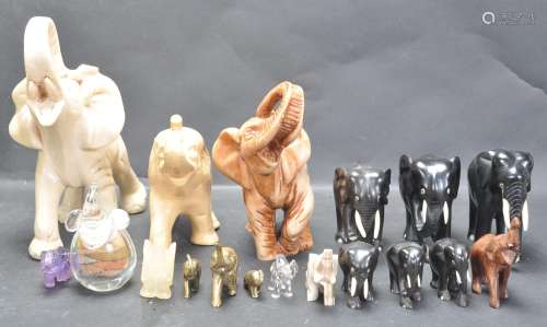 COLLECTION OF VINTAGE 20TH CENTURY ELEPHANTS