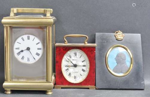 TWO VINTAGE 20TH CENTURY BRASS CARRIAGE CLOCKS