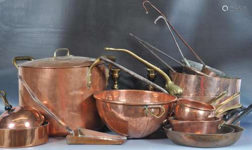 COPPER AND BRASS SAUCEPAN - JAM PANS AND COOKING WARES