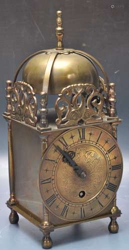 20TH CENTURY SMITHS BRASS LANTERN CLOCK