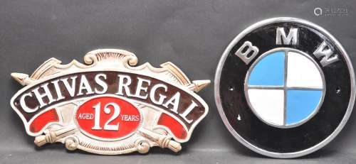 VINTAGE STYLE CAST ALUMINIUM SHOP DISPLAY BMW PLAQUE WITH AN...
