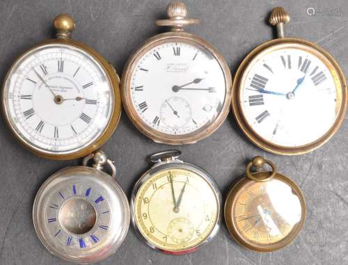 COLLECTION OF 20TH CENTURY POCKET WATCHES AND CASES INCLUDIN...