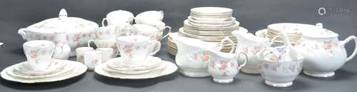 VINTAGE DUCHESS JUNE BOUQUET TEA AND DINNER SERVICE.