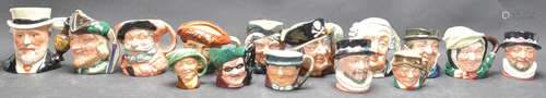 LARGE COLLECTION OF ROYAL DOULTON CHARACTER JUGS.