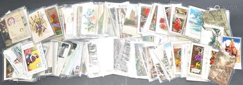 POSTCARDS - LARGE COLLECTION IN SHOEBOX