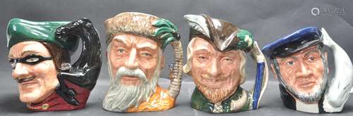 COLLECTION OF FOUR 20TH CENTURY ROYAL DOULTON TOBY CHARACTER...