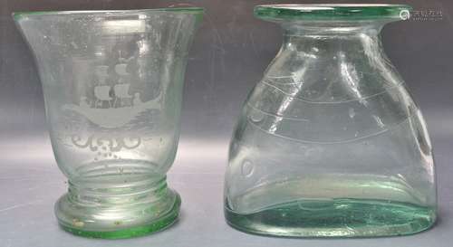 20TH CENTURY AMERICAN BUBBLE GLASS VASES