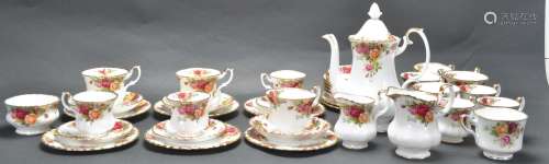 ROYAL ALBERT OLD COUNTRY ROSES TEA SERVICE.