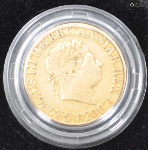 1820 GEORGE III 22CT GOLD SOVEREIGN