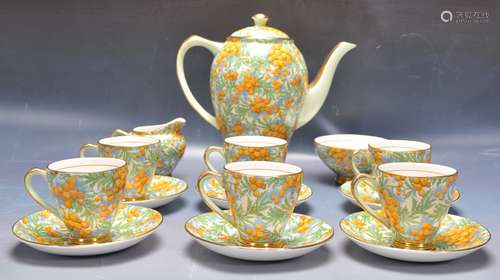 EARLY 20TH CENTURY 1930S GOLDEN WATTLE TEA SERVICE