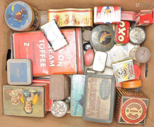 ADVERTISING TINS - A LARGE COLLECTION (X3 BOXES) OF VINTAGE ...