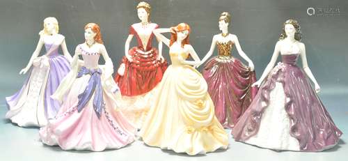 COLLECTION OF ROYAL DOULTON AND COALPORT LADY OF THE YEAR FI...