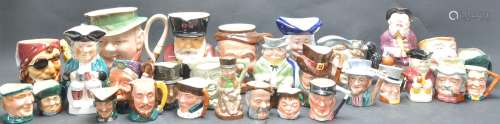 LARGE COLLECTION OF 20TH CENTURY CHARACTER JUGS.