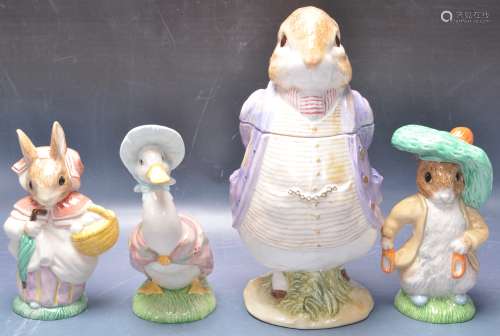 GROUP OF BEATRIX POTTER CERAMIC FIGURINES BY ROYAL ALBERT, B...
