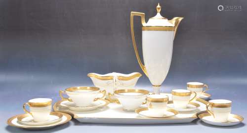 EARLY 20TH CENTURY MINTON & LIMOGES CABARET TEA SET