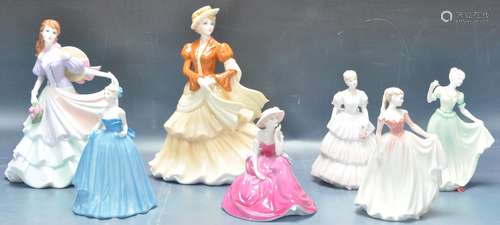 COLLECTION OF COALPORT LADY FIGURES.