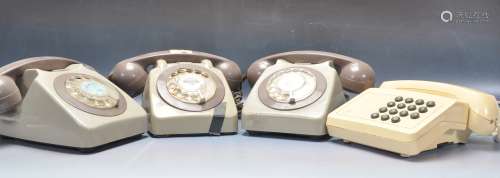 FOUR VINTAGE RETRO DESK TELEPHONES