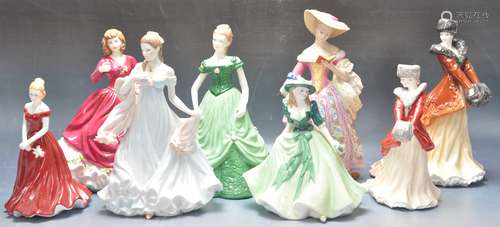 COLLECTION OF 20TH CENTURY LADY FIGURES TO INCLUDE ROYAL WOR...