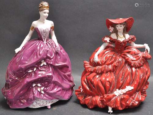 PAIR OF 20TH CENTURY COALPORT LADY FIGURINES.