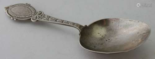 A Victorian silver caddy spoon with engraved decoration, Bir...