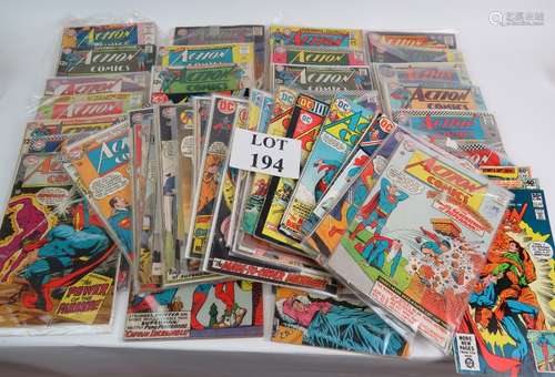 Approximately 60 Superman DC comics Action comics from 1960'...