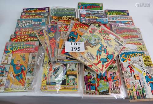 Approximately 40 Superman DC comics including annuals and sp...