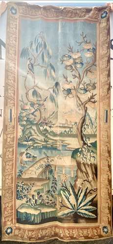 A stunning French Aubusson style tapestry, probably 19th Cen...