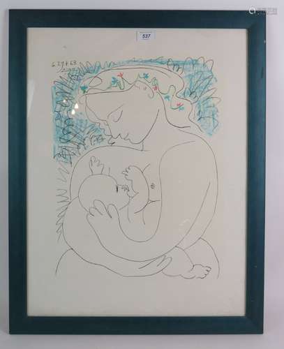 After Pablo Picasso (1881-1973) - 'Mother and infant', litho...