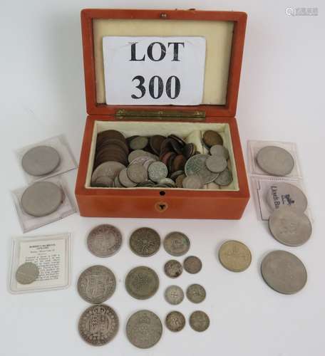 A collection of mainly pre decimal British coins including Q...