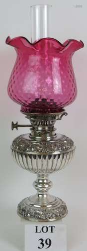 A late 19th/early 20th Century silver plated oil lamp by Jam...