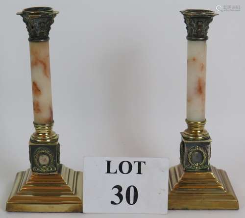 A pair of 19th Century classical revival Corinthian column b...