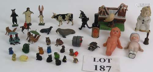 A collection of early-mid 20th Century lead and glass figure...