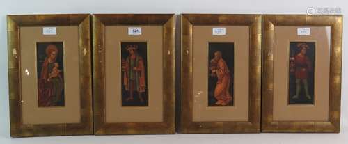 A set of 4 fine decorative prints depicting Medieval figures...