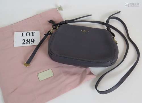 A Radley cross body handbag in grey grained leather with gol...