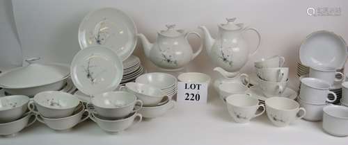 A 63 piece Royal Doulton Greenbrier dinner and tea service p...