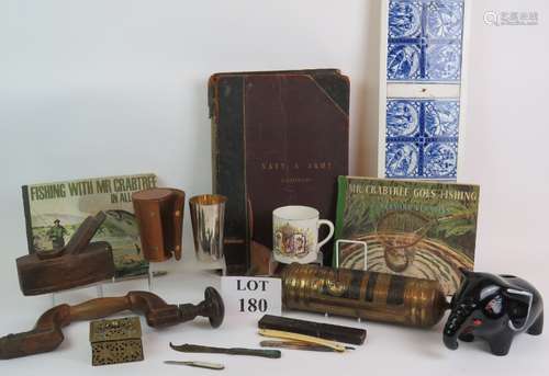 A mixed lot of collectables including two fly fishing books,...