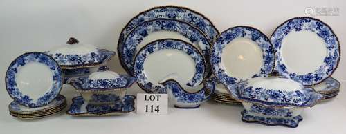 A 26 piece 19th Century Doulton Burslem 'Nankin' dinner serv...