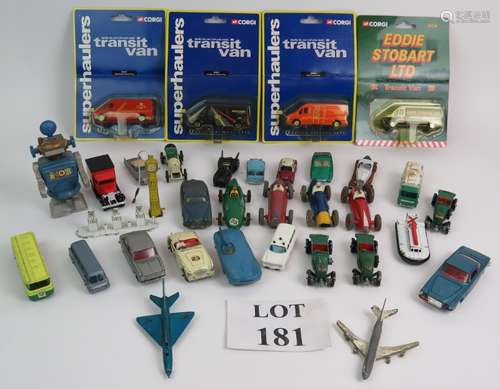 A collection of mainly vintage Dinky Corgi, Lesney and Match...