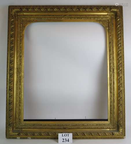 A fabulous 19th Century gilt gesso picture frame with arch t...