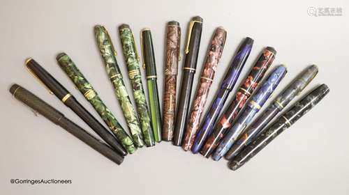 Fourteen Conway Stewart fountain pens