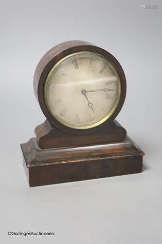 A 19th century French VAP rosewood drum case timepiece, heig...