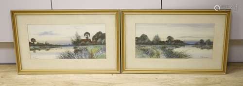 Francis Gordon Fraser (1879-1940), pair of watercolours, Riv...