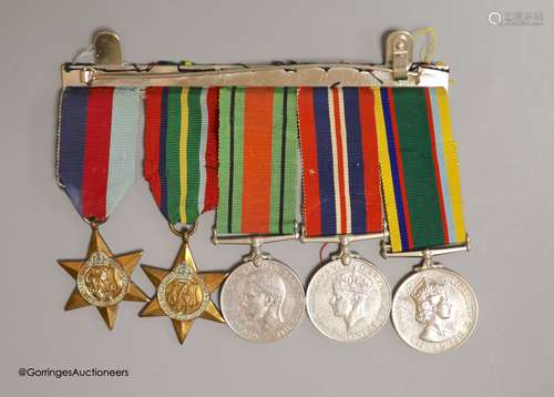 A WWII medal group and a later Cadet Forces Medal for FG.Off...