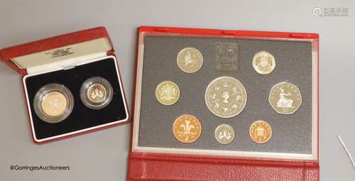 A Royal Mint UK 1993 proof coin collection set and a 1990 si...